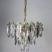 JT Kalmar chandelier, cut glass, 3 levels, Austria, circa 1970s