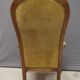 Fauteuil voltaire velours jaune XIXème acajou