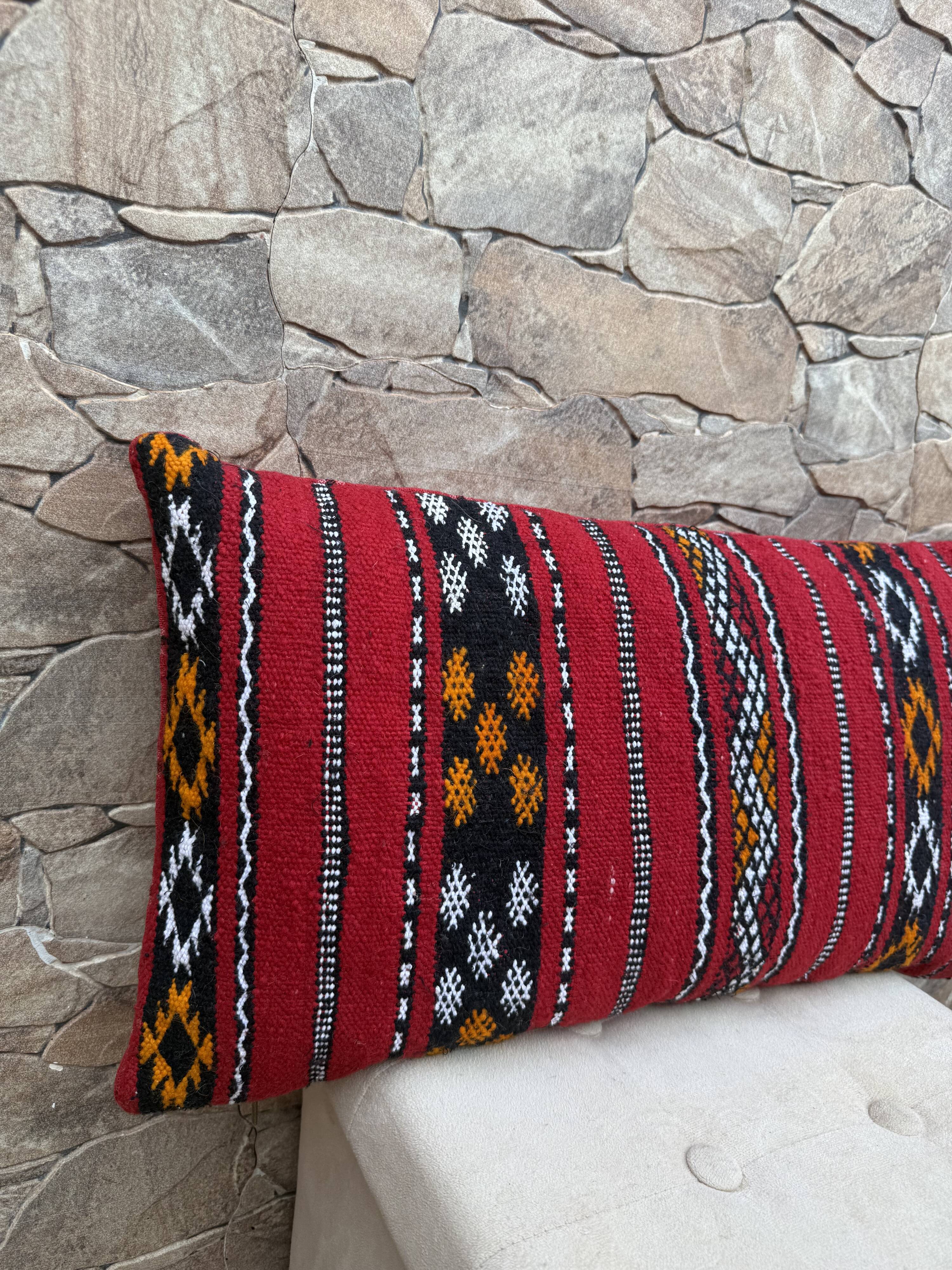 Moroccan pillowcase, Berber cushion cover, woven pillowcase