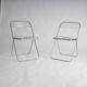 2 Plia folding chairs by Giancarlo Piretti for Anonima Castelli