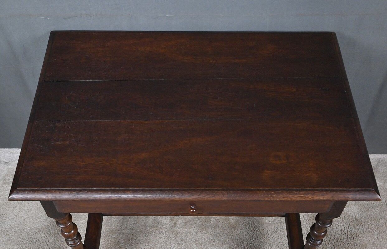 Small oak desk table, Louis XIV style – 2nd half of the 19th century