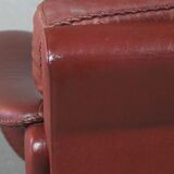 Brown Leather Sofa By Madsen & Schubell, Denmark 1970s