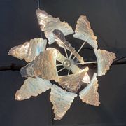 Important lustre Murano attributed to Mazzega, stalactite glass, Italy.