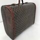 Wooden suitcase leather and metal 60s