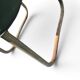 Vintage green faux leather chair with metal frame, 1960s.
