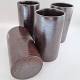 Lot de 4 verres en grès jean dubost