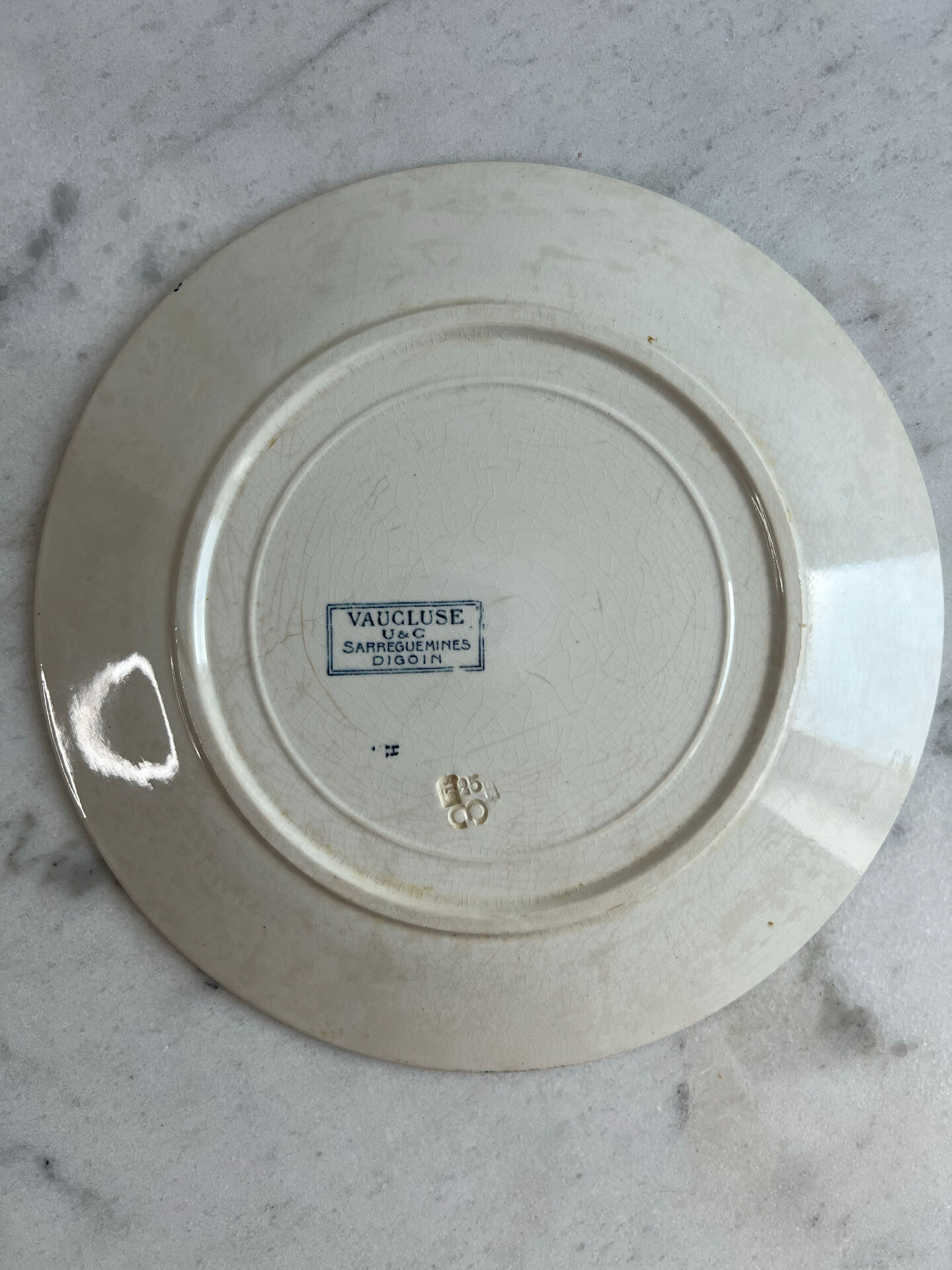 Flat plate Sarreguemines Digoin, Vaucluse Collection