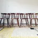 Set of 4 Western Bistro Chairs in Solid Wood
