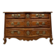 Commode galbée époque Louis XV en noyer et bronzes dorés époque XVIIIeme