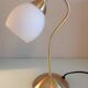 Bedside lamp in brass and opaline white vintage 70s