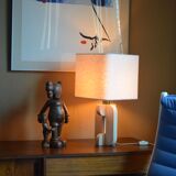 Italian mid century travertin table lamp