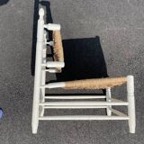 Vintage armchair 1950 wood mulched heater