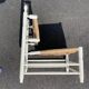 Vintage armchair 1950 wood mulched heater