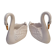 Vintage pair of ceramic pots shaped as swans