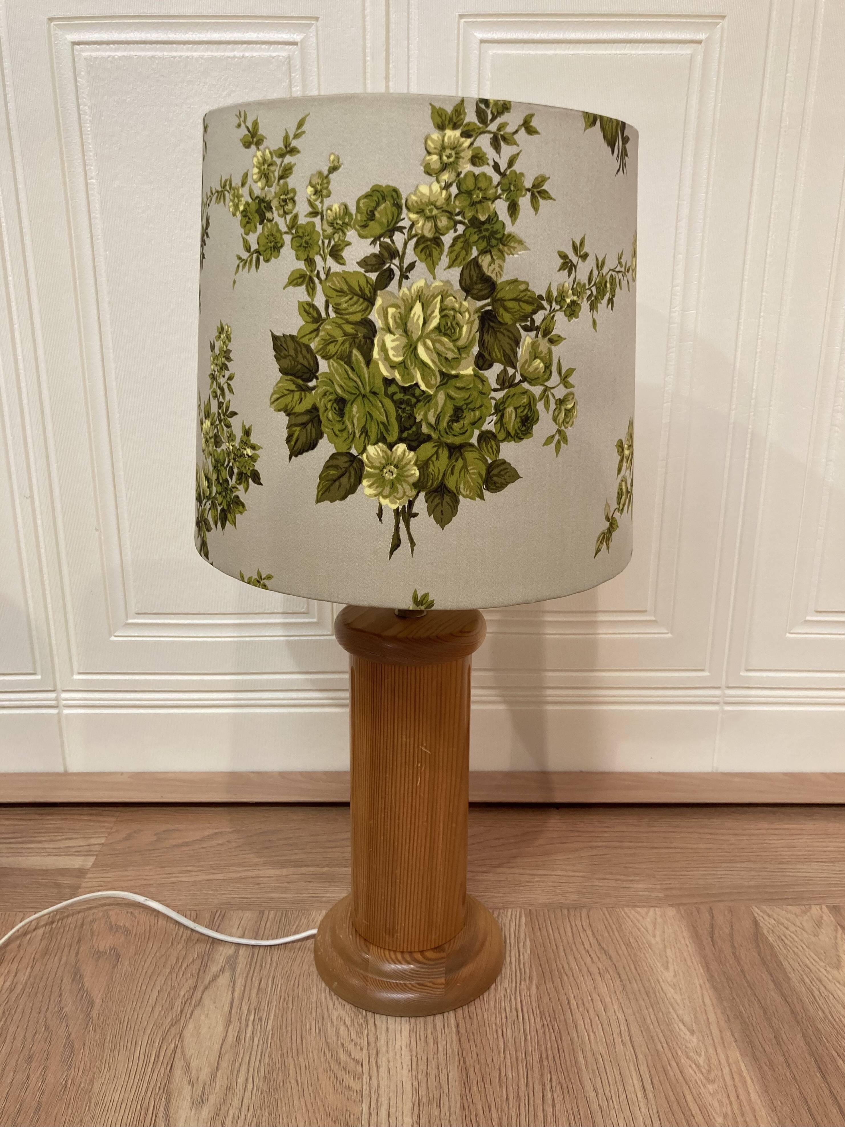 PAIR OF LARGE PINE LAMPS 1960 "SCANDINAVIAN DESIGN".
