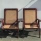 Exotic wooden antique armchairs