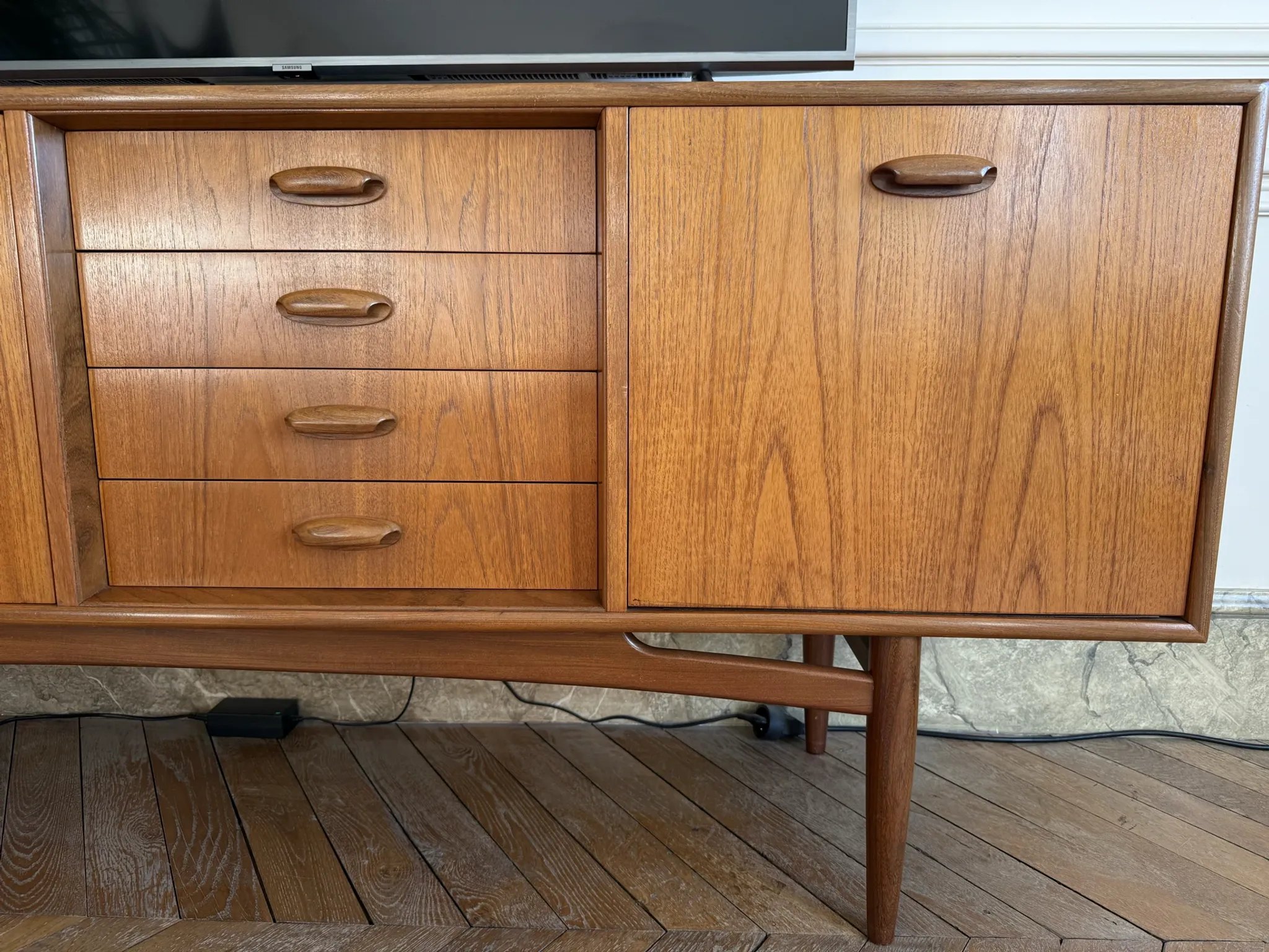 Vintage Scandinavian teak sideboard by G Plan, 1960.