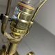 Hollywood Regency crystal & brass table lamps by Underwriters Laboratories Inc