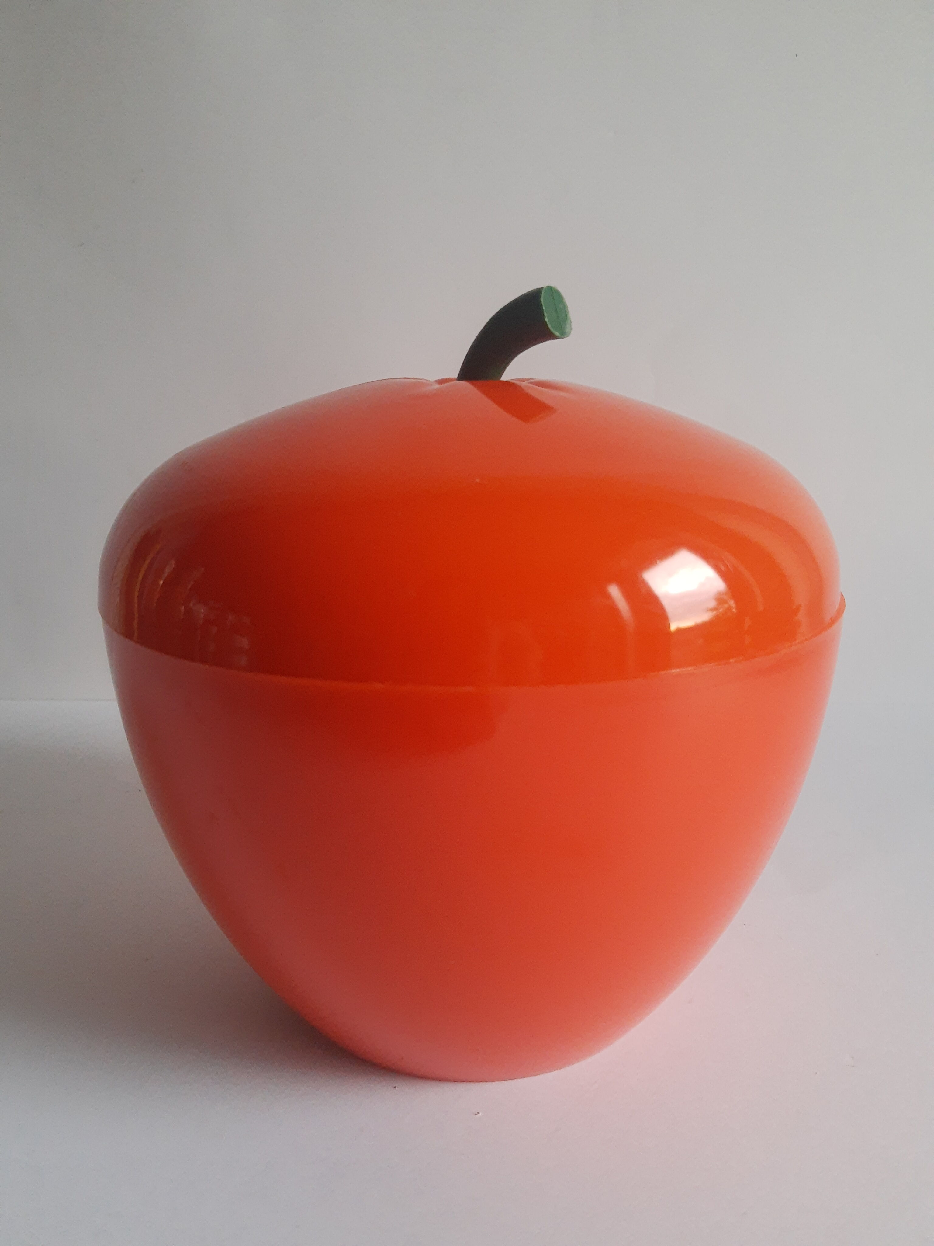 Vintage seventies orange ice bucket