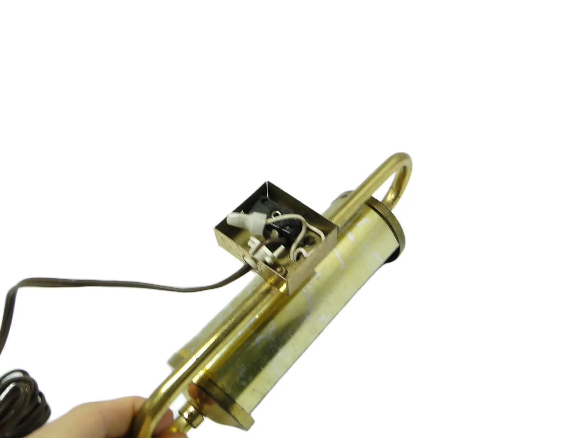 Picture light, mid-century modern, brass, Poland, 1950s.