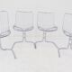 Rima set of 4 Radiofreccia chrome chairs by Gastone Rinaldi