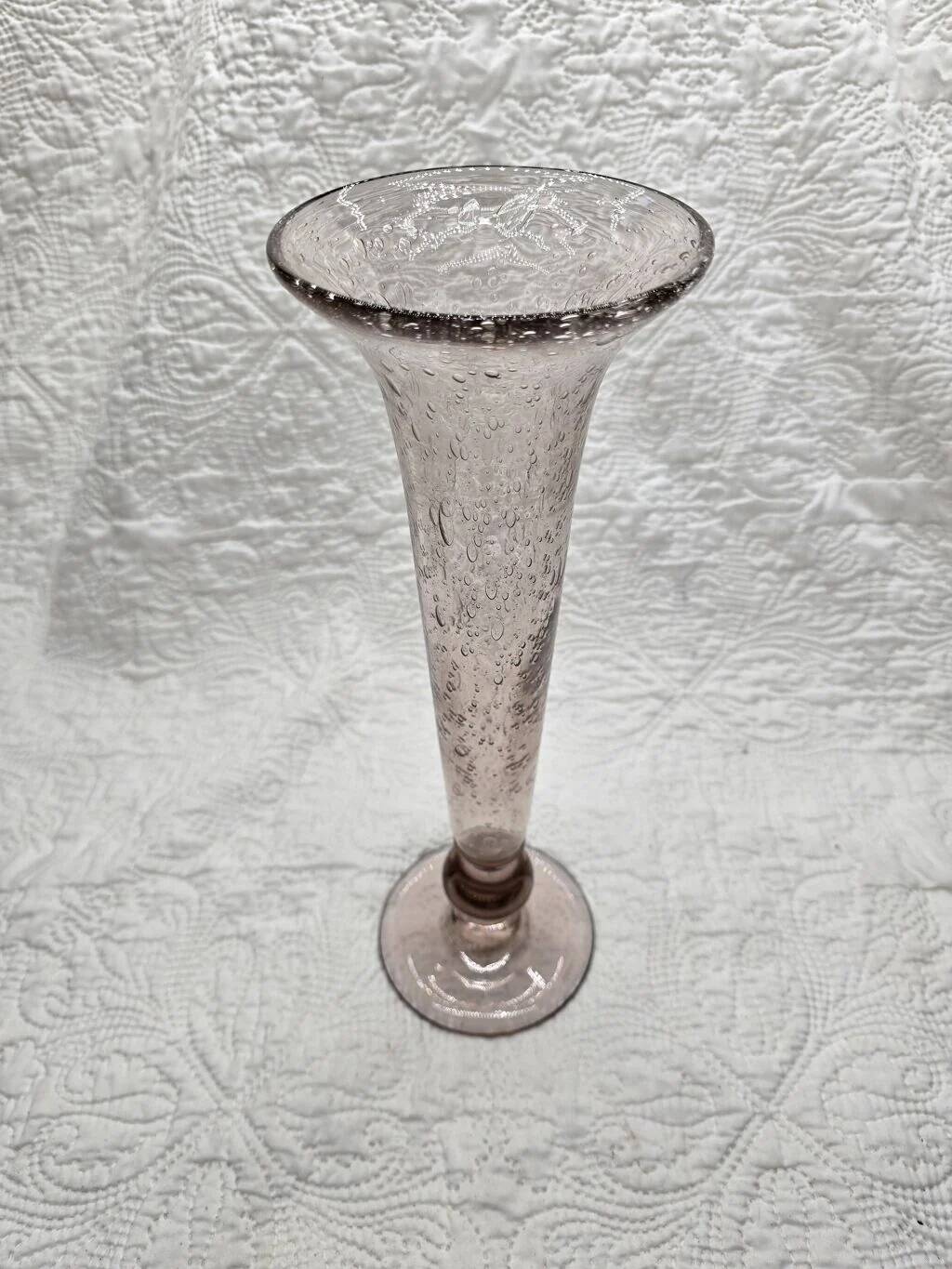 Vase en verre bullé style Biot