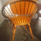 A pair of vintage circle chairs by Yngve Ekstrom