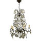 Wrought Iron Murano Glass Chandelier 1950’s 