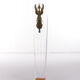 Vintage Plexiglas Stand or console with brass Lady, 1970 Italy