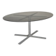 Table de repas en verre aluminium et acier chromé