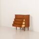 Danish mid century teak chest of drawers with hidden vanity, 1960s