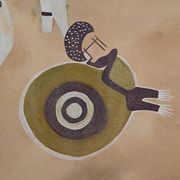 Tassili Rock Painting, signed G. Le Poitevin – 1960