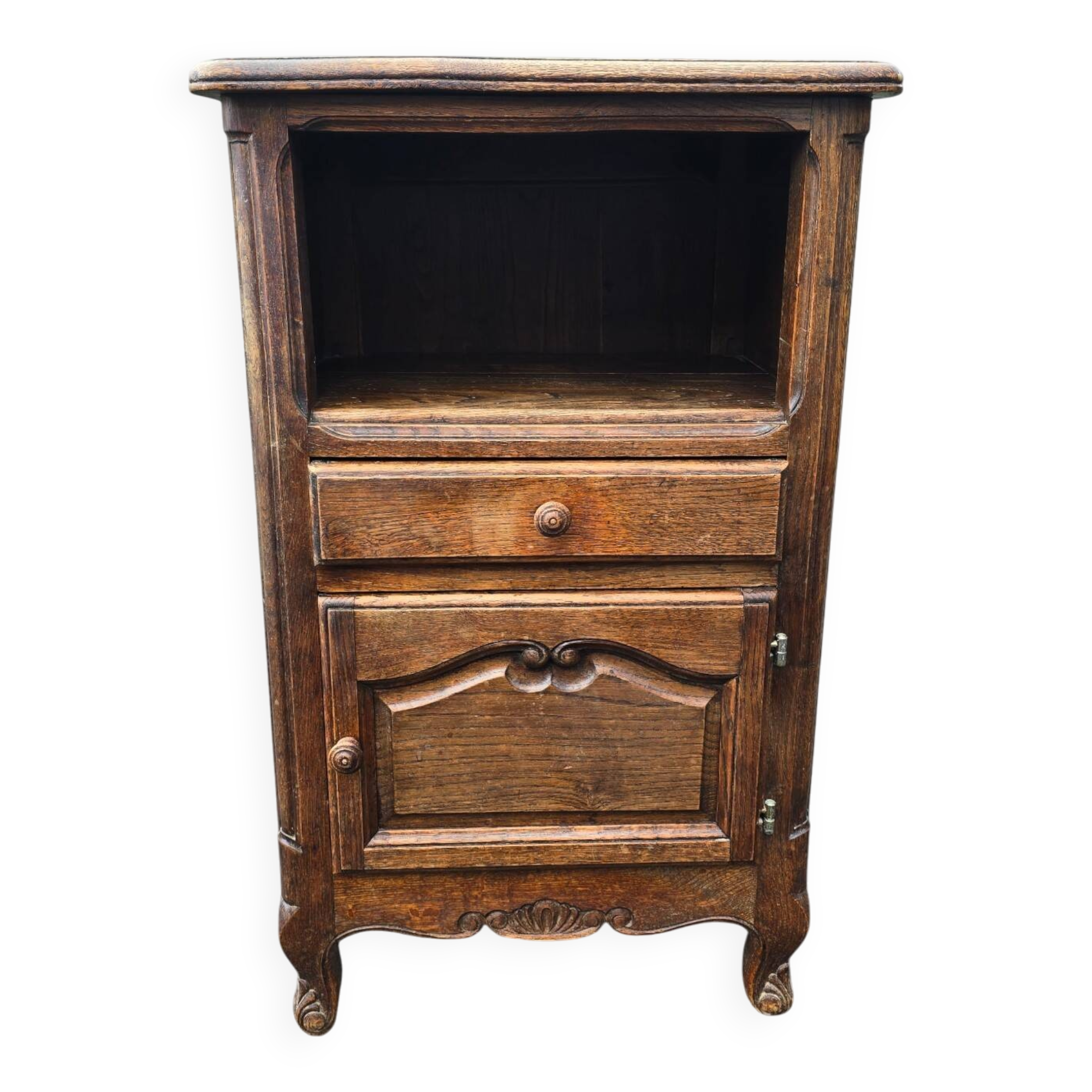 Small side table in carved oak in Louis XV style.