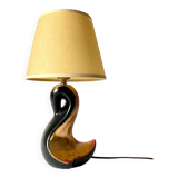 Earthenware lamp, 2 M fabric cable, paper lampshade