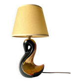 Earthenware lamp, 2 M fabric cable, paper lampshade