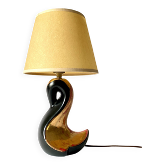 Earthenware lamp, 2 M fabric cable, paper lampshade