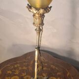 Lampe bronze art nouveau tulipe signé vianne 40x16 elec ancienne ok