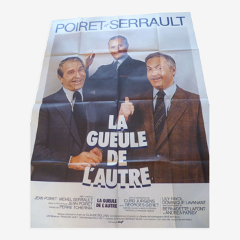 Old cinema poster "la gueule de l'autre" poiret/serrault