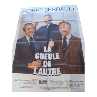 Old cinema poster "la gueule de l'autre" poiret/serrault