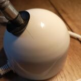 White bedside desk lamp
