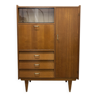 Vintage Scandinavian style secretary cabinet