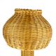 Mushroom shaped handcrafted rattan lamp 1970