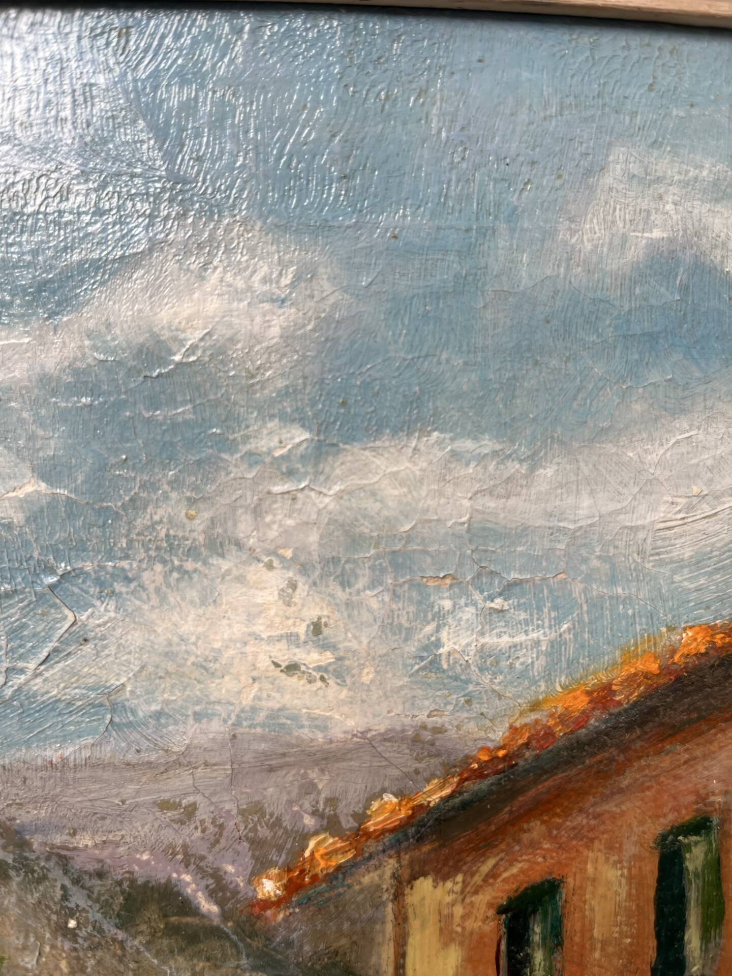 Oil on canvas wooden frame "In the Esterel"