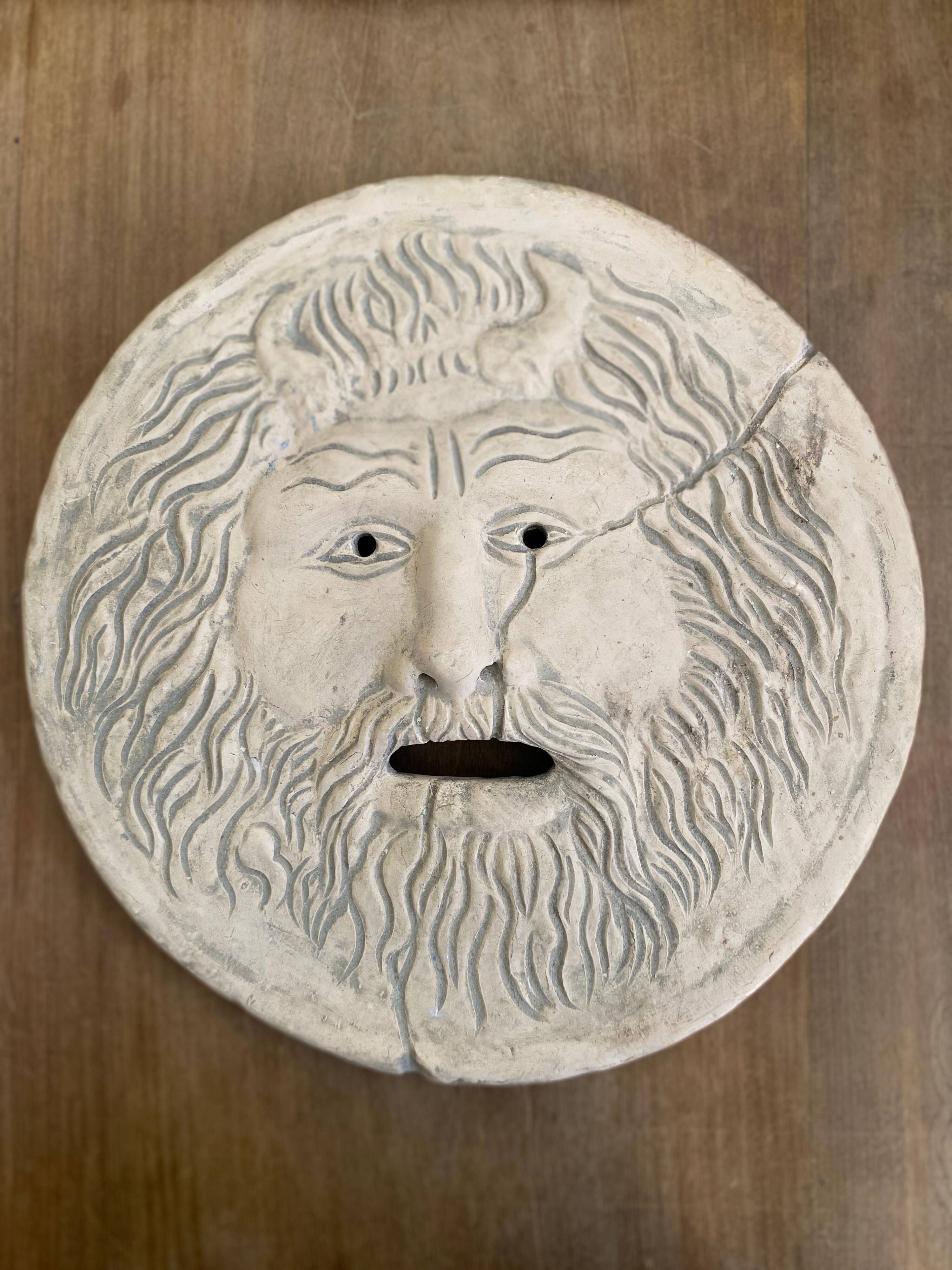 Vintage Bocca della Verità Wall Sculpture by Domenico Persiani, Rome