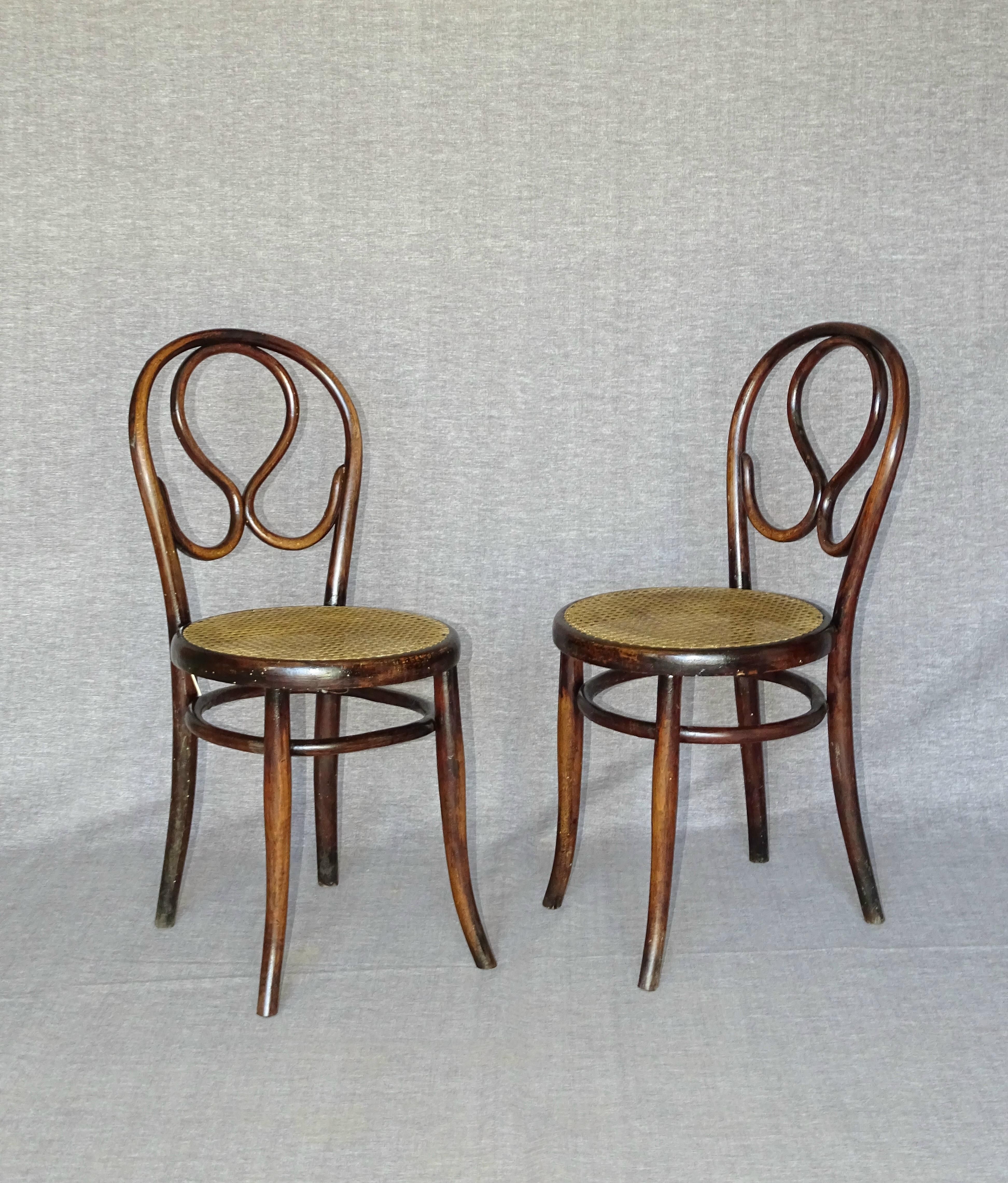 2 chairs N°20 bistrot bois- curved by Lebrun, France- 1890