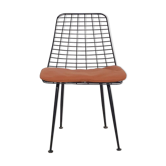 Black metal wire chair, The Netherlands 1950's