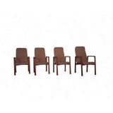 4 x Teak & Fabric Dining Chairs " STUKBAER " from Dyrlund Danmark 1960s