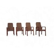 4 x Teak & Fabric Dining Chairs " STUKBAER " from Dyrlund Danmark 1960s