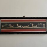 Gouache or watercolor depicting scenes from Pompeii at the end of the 19th century
