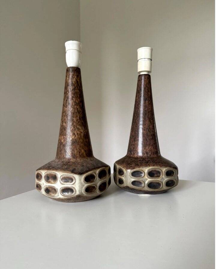 Table lamps, Marianne Starck, Michael Andersen, Denmark, 1970s, set of 2